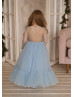 Dotted Tulle Flower Girl Dress Birthday Girl Dress
